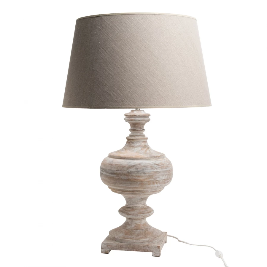 Lampe Léonie Bois Abat-Jour Lin Naturel H82cm 3 Lampe Léonie Bois Abat-Jour Lin Naturel H82cm