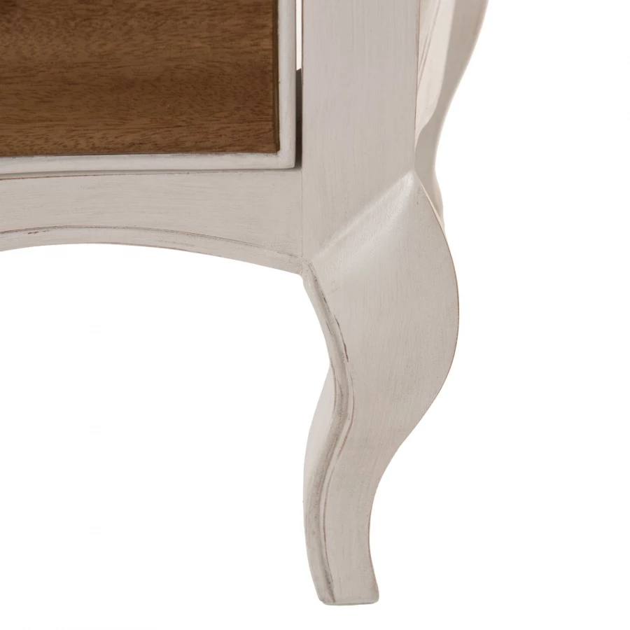Commode Loberon 3 Tiroirs Blanc Chêne 7 Commode Loberon 3 Tiroirs Blanc Chêne – Image 5