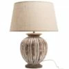 Lampe Juliette Bois Abat Jour Jute