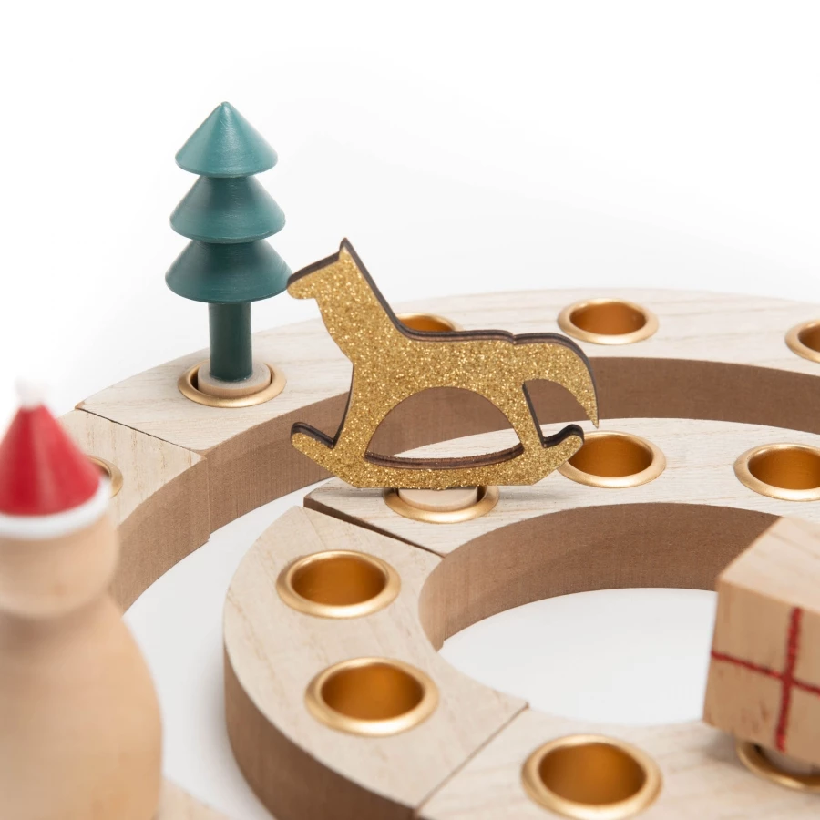 Calendrier De L'Avent Plateau Bois Naturel Noël 4 Calendrier De L'Avent Plateau Bois Naturel Noël – Image 2