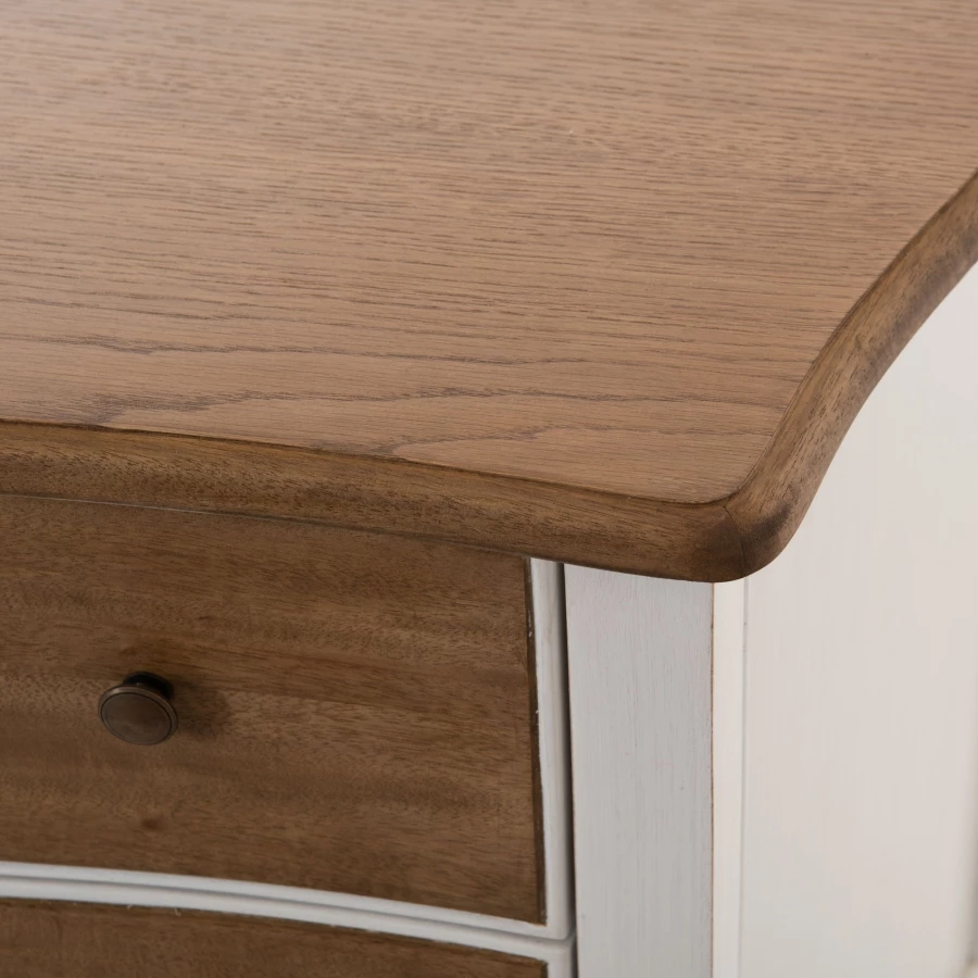 Commode Loberon 3 Tiroirs Blanc Chêne 4 Commode Loberon 3 Tiroirs Blanc Chêne – Image 2