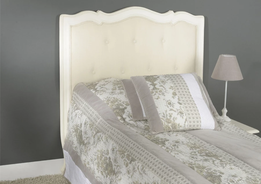 Tête De Lit Bois Blanc Tissu Murano 90cm Amadeus 4 Tête De Lit Bois Blanc Tissu Murano 90cm Amadeus – Image 2