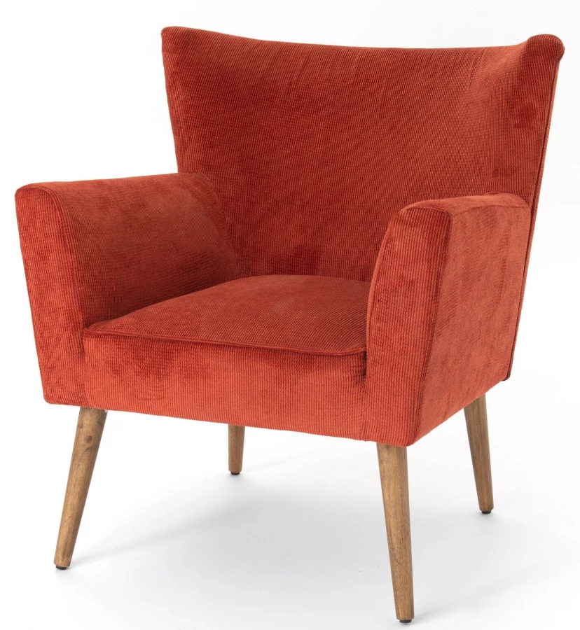 Fauteuil Velours Côtelé Terracotta Léon 3 Fauteuil Velours Côtelé Terracotta Léon