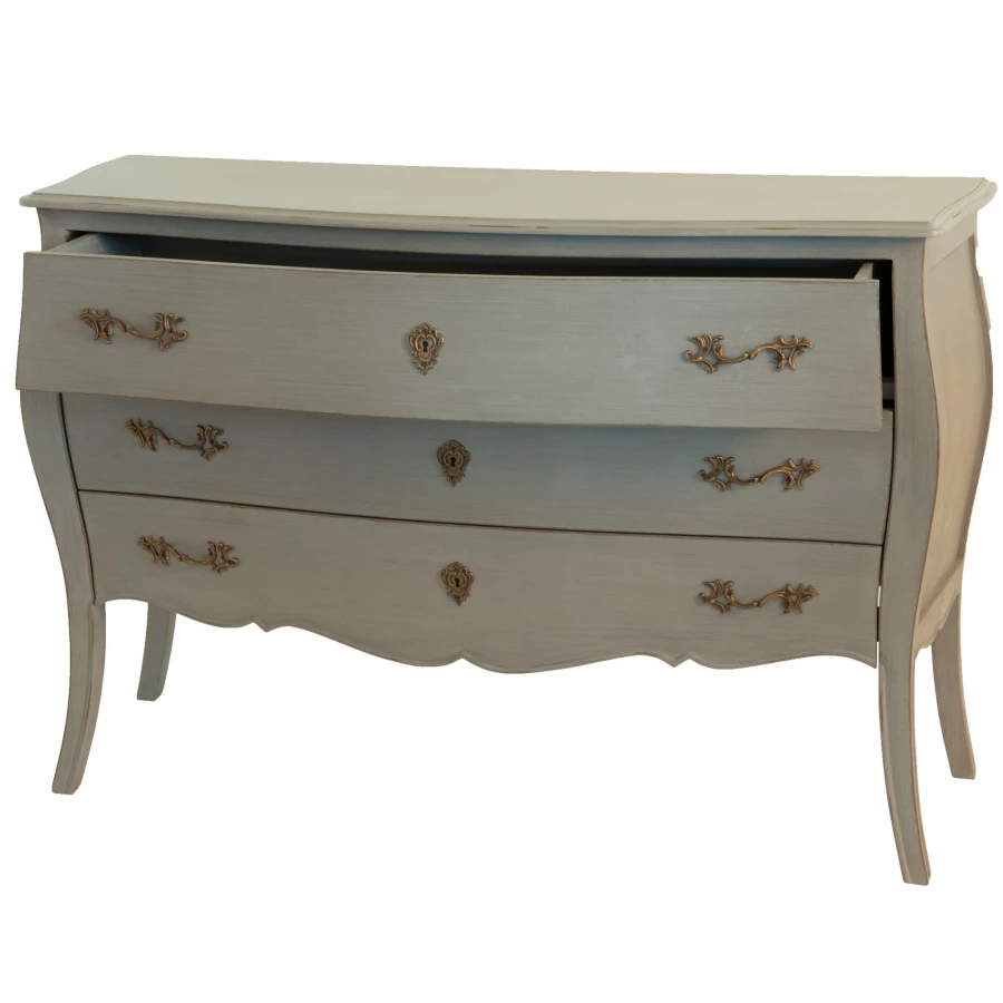 Commode 3 Tiroirs Murano Taupe 4 Commode 3 Tiroirs Murano Taupe – Image 2