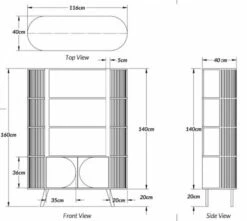Bibliothèque Fuji Manguier Naturel Blanchi *NOUVEAU* -STYLE CAMPAGNE Boutique 189 1 Bibilotheque Fuji Manguir Naturel Grise Amadeus Cades Deco Campagne Chic 4