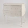 Commode Sauteuse 2 Tiroirs Murano Blanc 1 Commode Sauteuse 2 Tiroirs Murano Blanc -STYLE CAMPAGNE Boutique 216 Commode 2 Tiroirs Murano Blanc