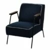Fauteuil Huggy Tissu Uni NOUVEAU (2 Couleurs) -STYLE CAMPAGNE Boutique 227 1 Fauteuil Huggy Tissu Uni Bleu Amadeus Cades Deco Campagne Chic 3