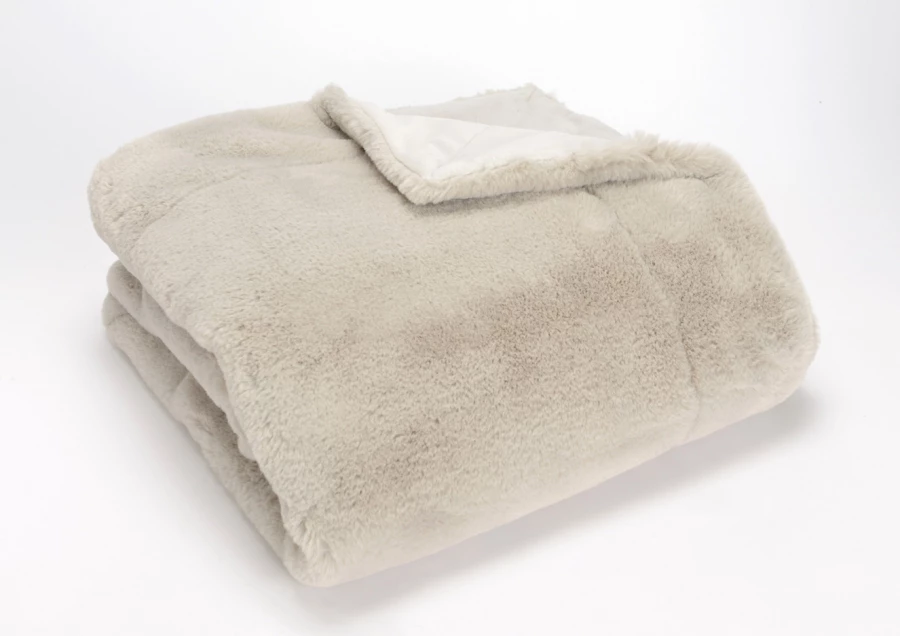 Plaid Luxe Gris Clair 130x170 4 Plaid Luxe Gris Clair 130x170 – Image 2