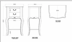 Chevet 2 Tiroirs Antique Apolline -STYLE CAMPAGNE Boutique 283 1 Chevet 1 Tiroir Antique Apolline Amadeus Cades Design Deco Campagne Chic 4