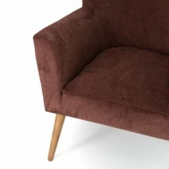 Fauteuil Velours Côtelé Marron Léon -STYLE CAMPAGNE Boutique 370 1 Fauteuil Velours Cotele Marron Leon Amadeus Cades Deco Campagne Chic 4