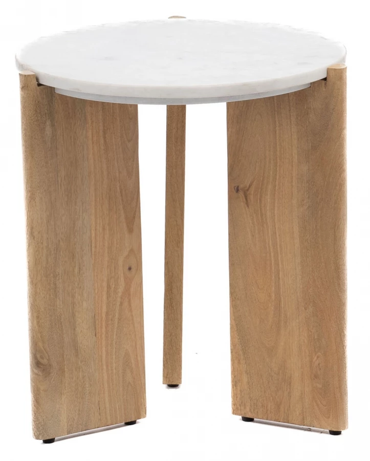 Bout De Canapé Bois Marbre Blanc Denali 3 Bout De Canapé Bois Marbre Blanc Denali