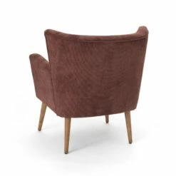 Fauteuil Velours Côtelé Marron Léon -STYLE CAMPAGNE Boutique 374 1 Fauteuil Velours Cotele Marron Leon Amadeus Cades Deco Campagne Chic 3