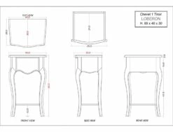 Chevet 1 Tiroir Loberon Blanc Chêne 11 Chevet 1 Tiroir Loberon Blanc Chêne -STYLE CAMPAGNE Boutique 404 1 Chevet 1 Tiroir Loberon Blanc Chene Amadeus cades Design Deco Campagne Chic 5