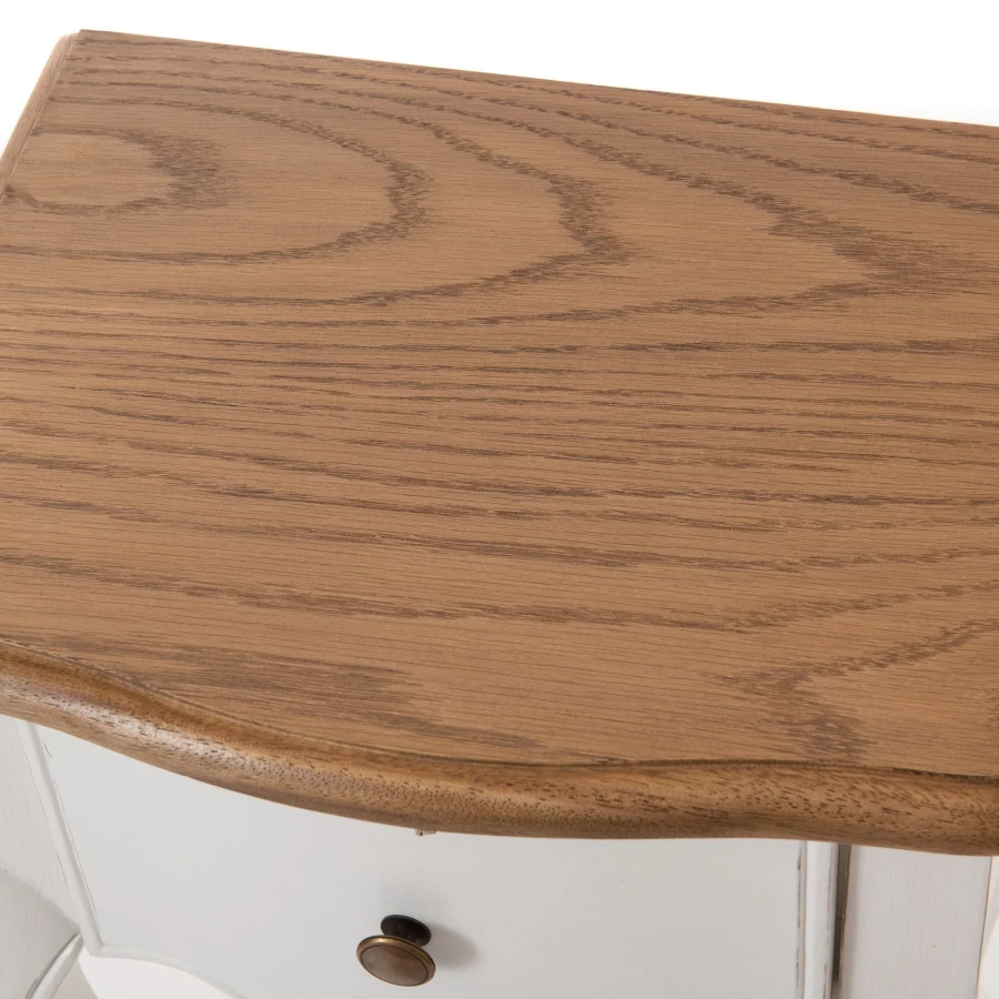 Chevet 1 Tiroir Loberon Blanc Chêne 4 Chevet 1 Tiroir Loberon Blanc Chêne – Image 2