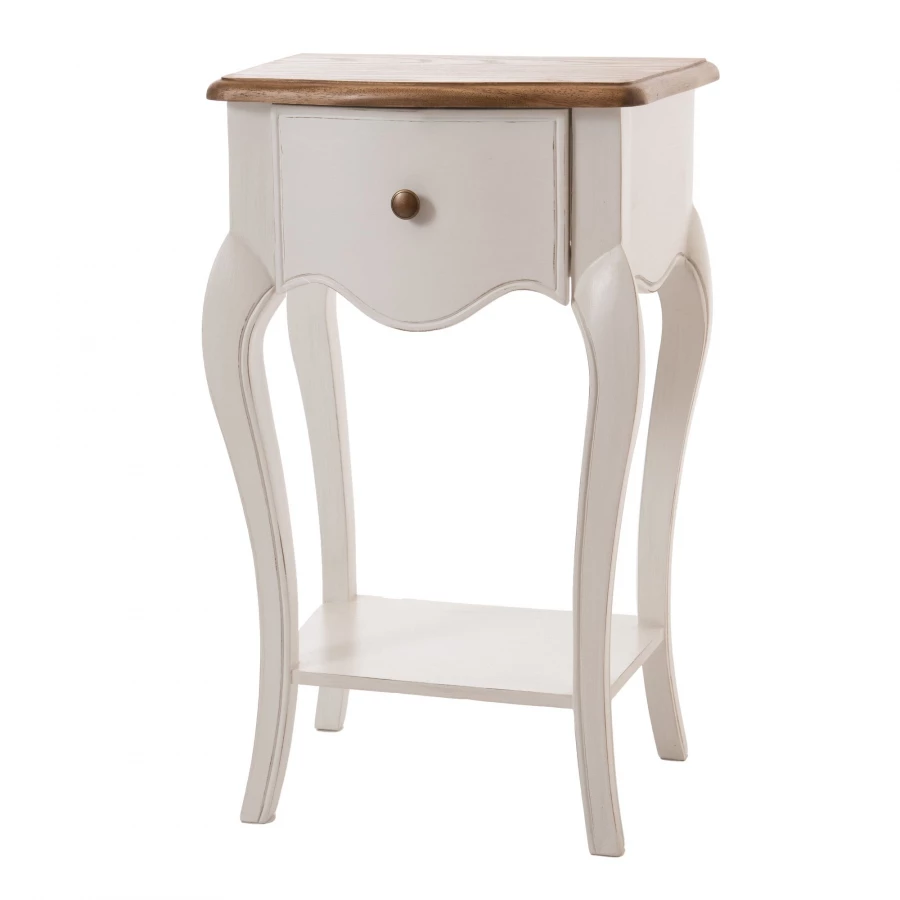 Chevet 1 Tiroir Loberon Blanc Chêne 3 Chevet 1 Tiroir Loberon Blanc Chêne