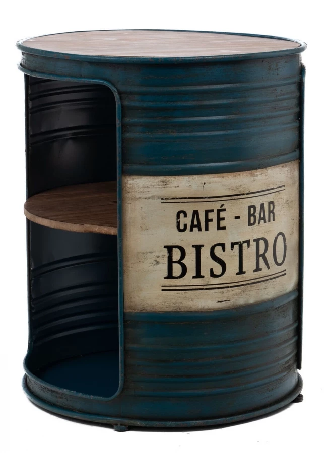 Table De Bar Tonneau Indus Métal Bois 3 Table De Bar Tonneau Indus Métal Bois