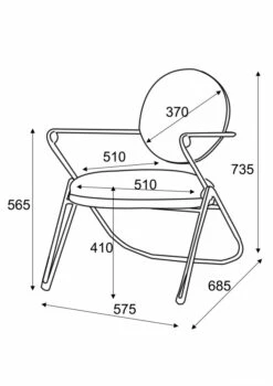 Fauteuil Pia Métal Noir Bouclette -STYLE CAMPAGNE Boutique 442 1 Fauteuil Pia Metal Noir Bouclette Amadeus Cades Deco Campagne Chic 4