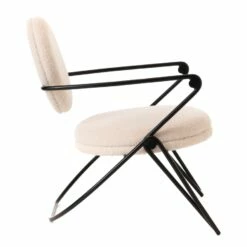 Fauteuil Pia Métal Noir Bouclette -STYLE CAMPAGNE Boutique 447 1 Fauteuil Pia Metal Noir Bouclette Amadeus Cades Deco Campagne Chic 3