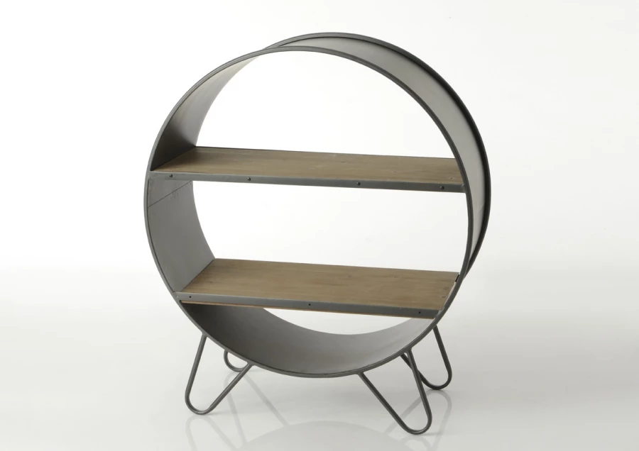 Etagère Indus Ronde Bois Métal Cabanon Amadeus 3 Etagère Indus Ronde Bois Métal Cabanon Amadeus