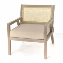 Cabriolet Simple Bois Rotin Tissu Inspiration