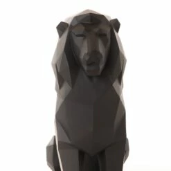 Statue Lion Origami Noir Mat 135cm (Outdoor) 8 Statue Lion Origami Noir Mat 135cm (Outdoor) -STYLE CAMPAGNE Boutique 570 1 Lion Origami Noir Mat Outdoor Amadeus Cades Deco Campagne Chic 3