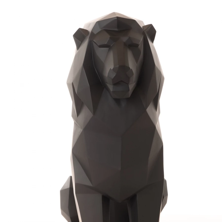 Statue Lion Origami Noir Mat 135cm (Outdoor) 5 Statue Lion Origami Noir Mat 135cm (Outdoor) – Image 3