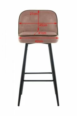 Chaise De Bar Petra Velours Gris 9 Chaise De Bar Petra Velours Gris -STYLE CAMPAGNE Boutique 578 1 Chaise de Bar Petra Velours Gris Amadeus Cades Deco Campagne Chic 4