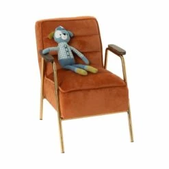 Fauteuil Velours Hutch Orange Enfant -STYLE CAMPAGNE Boutique 623 1 Fauteuil Velours Hutch Enfants Amadeus cades Deco campagne Chic 3