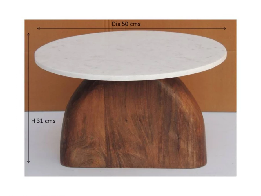 Bout De Canapé Swan Marbre Blanc 5 Bout De Canapé Swan Marbre Blanc – Image 3