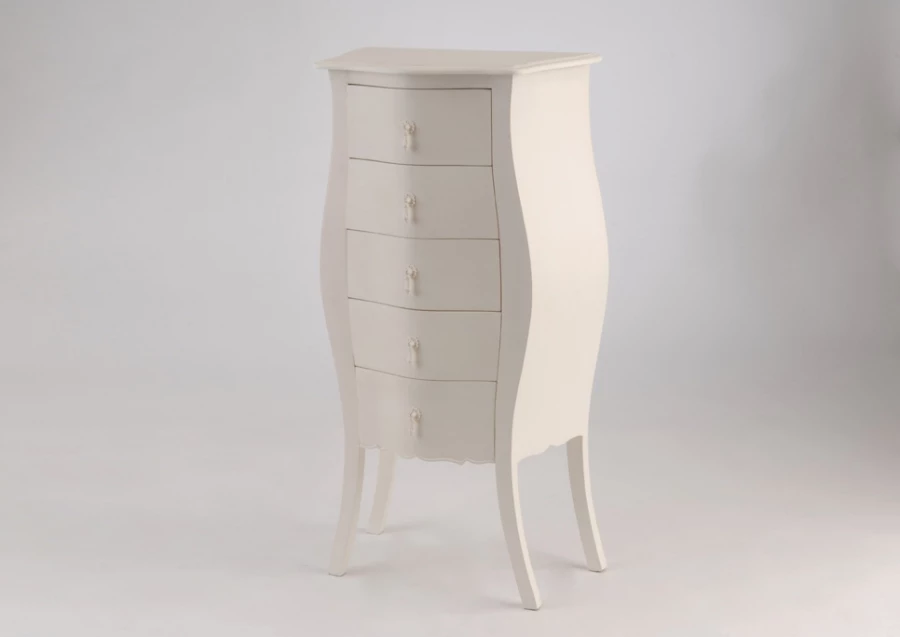 Chiffonnier 5 Tiroirs Murano Blanc Amadeus 3 Chiffonnier 5 Tiroirs Murano Blanc Amadeus