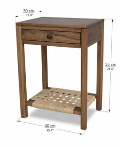 Chevet 1 Tiroir Daphné Bois Cordes -STYLE CAMPAGNE Boutique 675 1 Chevet 1 Tiroir Daphne Bois Cordes Amadeus Cades Deco Campagne Chic 5