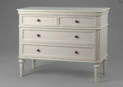 Devant 47 Commode 4 Tiroirs Leonie Blanc