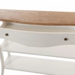 Console 1 Tiroir Loberon Blanc Chêne GM -STYLE CAMPAGNE Boutique 695 1 Console 1 Tiroir Loberon Blanc Chene GM Amadeus Cades Deco Campagne Chic 5