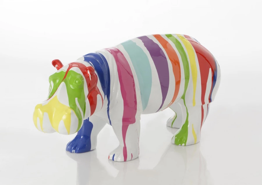 Hippopotame Trash Blanc 100cm (Outdoor) 3 Hippopotame Trash Blanc 100cm (Outdoor)