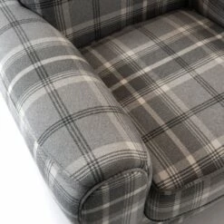 Fauteuil Club Tartan Gris -STYLE CAMPAGNE Boutique 753 1 Fauteuil Club Tartan Gris Amadeus Cades Design Deco Campagne chic 4