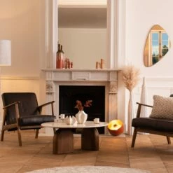 Table Basse Ronde Marbre Blanc Bois Swan -NEW- 9 Table Basse Ronde Marbre Blanc Bois Swan -NEW- -STYLE CAMPAGNE Boutique 755 1 Table Basse Ronde Marbre Blanc Bois Swan Amadeus Cades Deco Campagne Chic 4