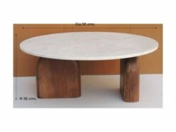 Table Basse Ronde Marbre Blanc Bois Swan -NEW- 8 Table Basse Ronde Marbre Blanc Bois Swan -NEW- -STYLE CAMPAGNE Boutique 762 1 Table Basse Ronde Marbre Blanc Bois Swan Amadeus Cades Deco Campagne Chic 3