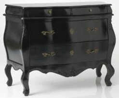 Devant 55 Commode Spectaculaire Laqué Noir
