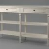 Console Drapier Bois Blanc 2 Tiroirs Leonie Amadeus 1 Console Drapier Bois Blanc 2 Tiroirs Leonie Amadeus -STYLE CAMPAGNE Boutique 847 Console Drapier Leonie