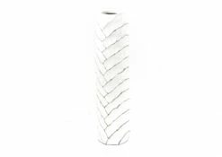 Vase Blanc Contemporain Mykonos Amadeus Cades Deco H82cm