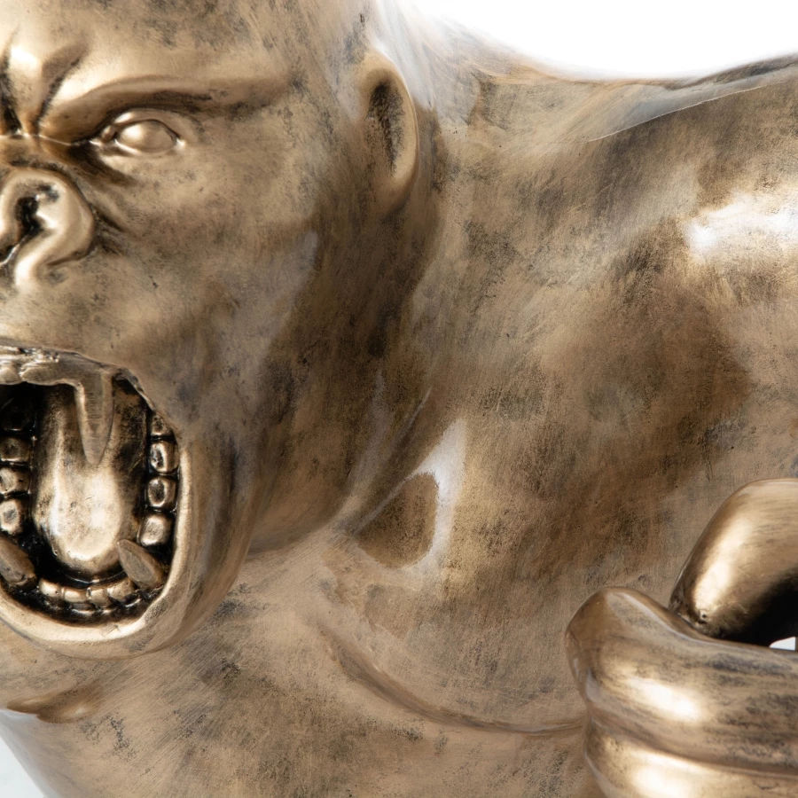 Gorille Patine Dorée H110cm (Outdoor) 4 Gorille Patine Dorée H110cm (Outdoor) – Image 2