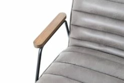 Fauteuil Hutch Simili Gris Amadeus Cades Deco -STYLE CAMPAGNE Boutique 914 1 Fauteuil Hutch Simili Cuir Gris Amadeus Cades Style Campagne 2