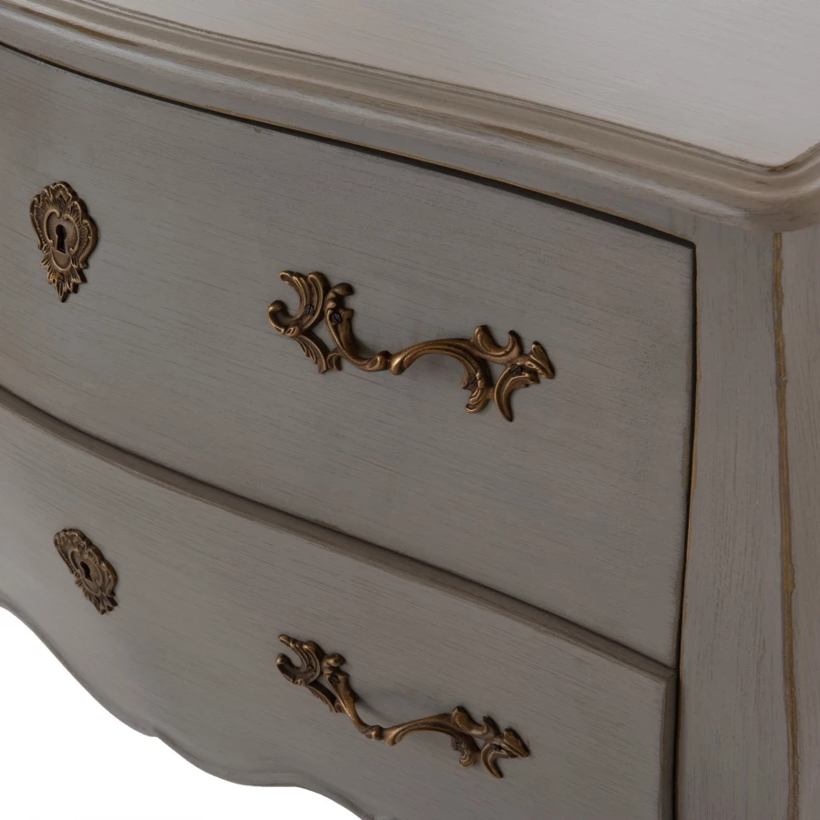 Commode Sauteuse 2 Tiroirs Murano Taupe 5 Commode Sauteuse 2 Tiroirs Murano Taupe – Image 3