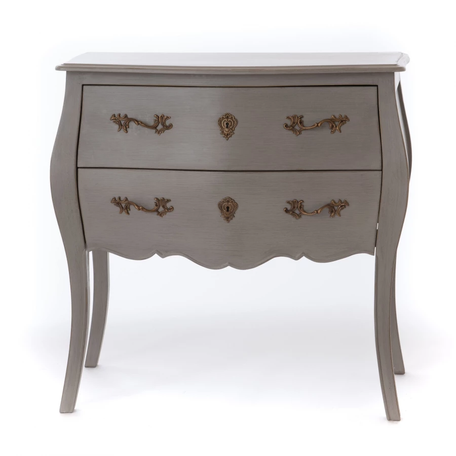 Commode Sauteuse 2 Tiroirs Murano Taupe 4 Commode Sauteuse 2 Tiroirs Murano Taupe – Image 2