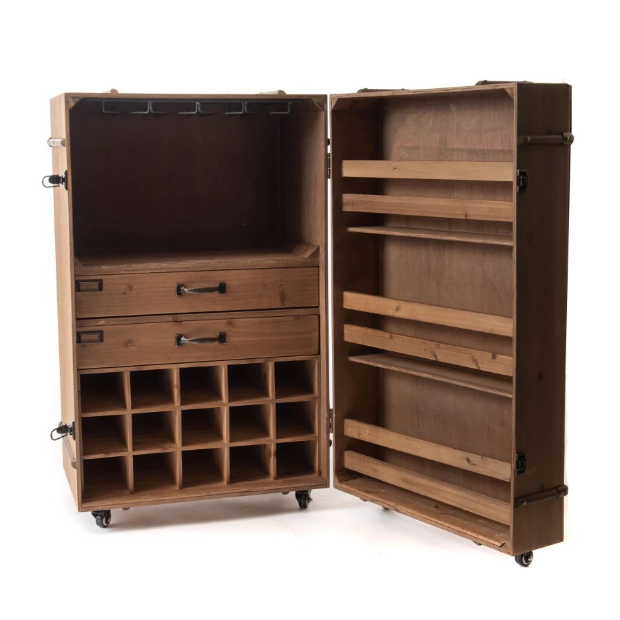 Armoire à Vin George Bois Métal 3 Armoire à Vin George Bois Métal