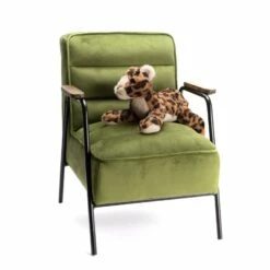 Devant 37 Fauteuil Hutch Enfant Velours Vert