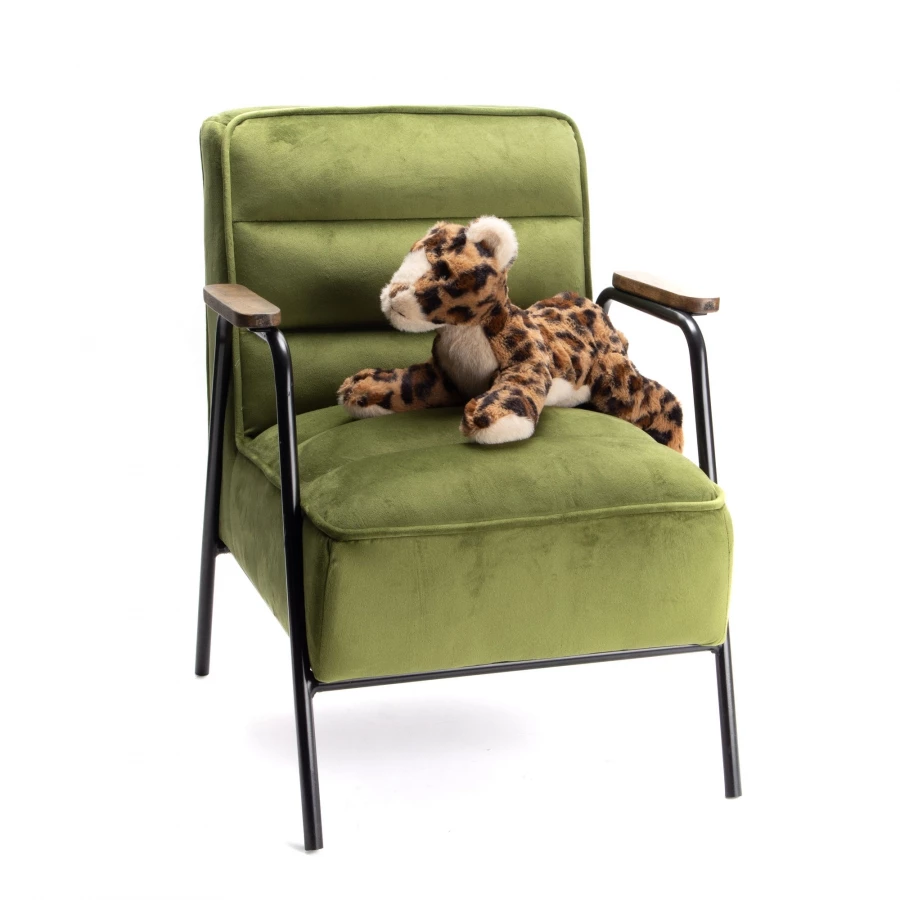 Fauteuil Hutch Enfant Velours Vert 3 Fauteuil Hutch Enfant Velours Vert
