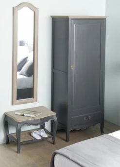 Bonnetière Murano Celeste -STYLE CAMPAGNE Boutique 958 1 Armoire 2 Portes Bois Recycle Blanchi Lea Athezza Hanjel Deco Campagne Chic 9