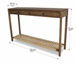 Console 2 Tiroirs Daphné Bois Cordes -STYLE CAMPAGNE Boutique 966 1 Console 2 Tiroirs Daphne Bois Cordes Amadeus Cades Deco Campagne Chic 5