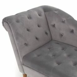 Méridienne Velours Capitonné Gris Amadeus Cades Deco -STYLE CAMPAGNE Boutique 971 1 Meridienne Velours Capitonne Gris Amuadeus Cades Deco Style Campagne 4